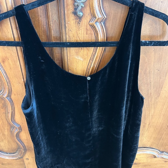 J Crew Black Velvet Lined Tank with Button Closure - L - Picture 10 of 10